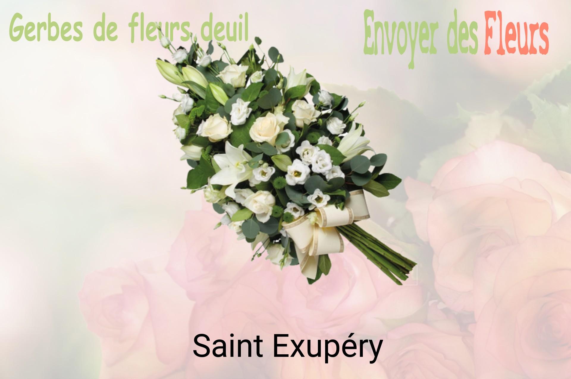 Gerbe de fleurs de deuil livrée à Saint-Exupéry